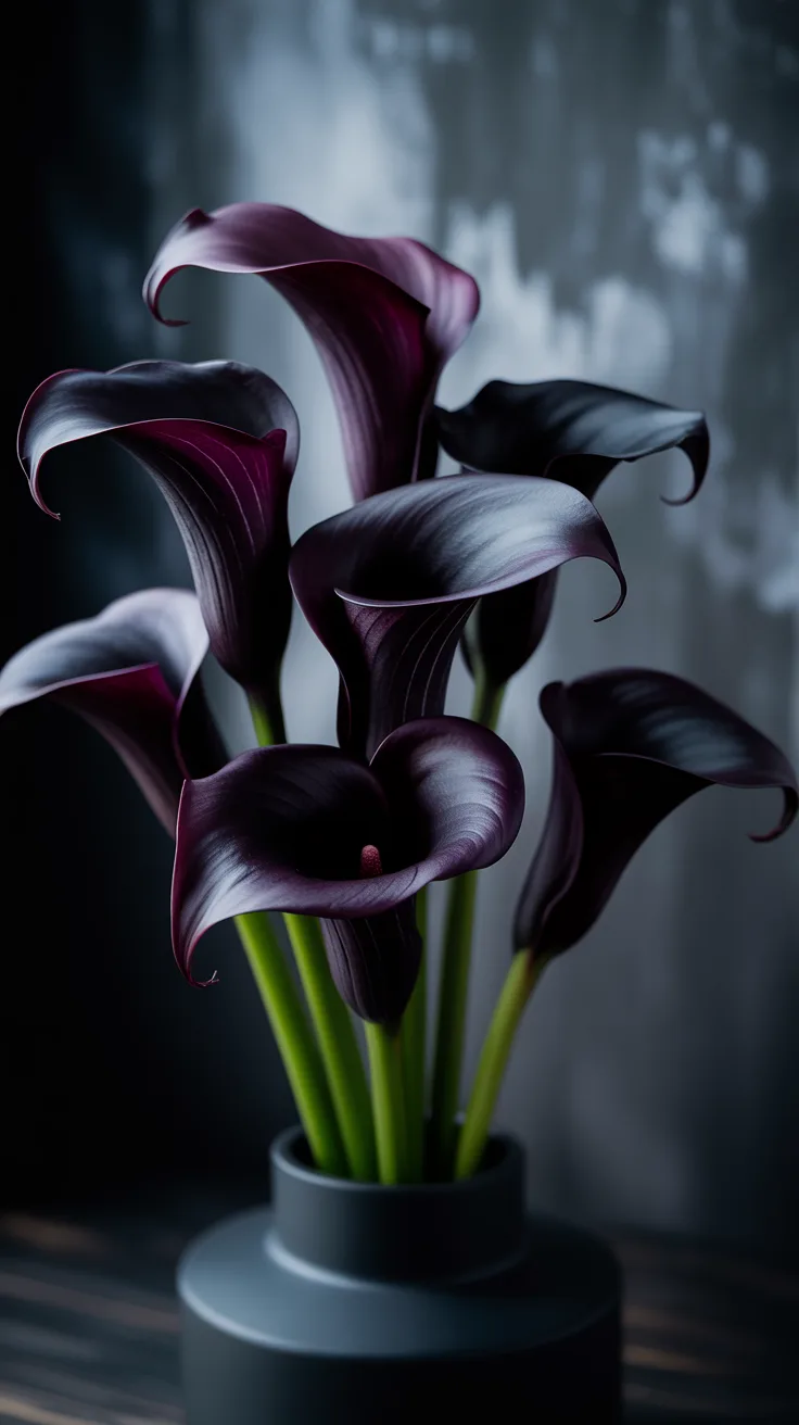 8. Dark Calla Lilies