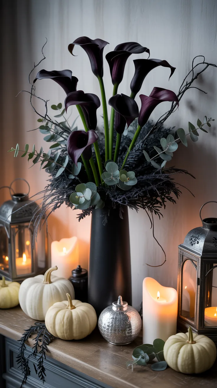 9. Black Calla Lilies