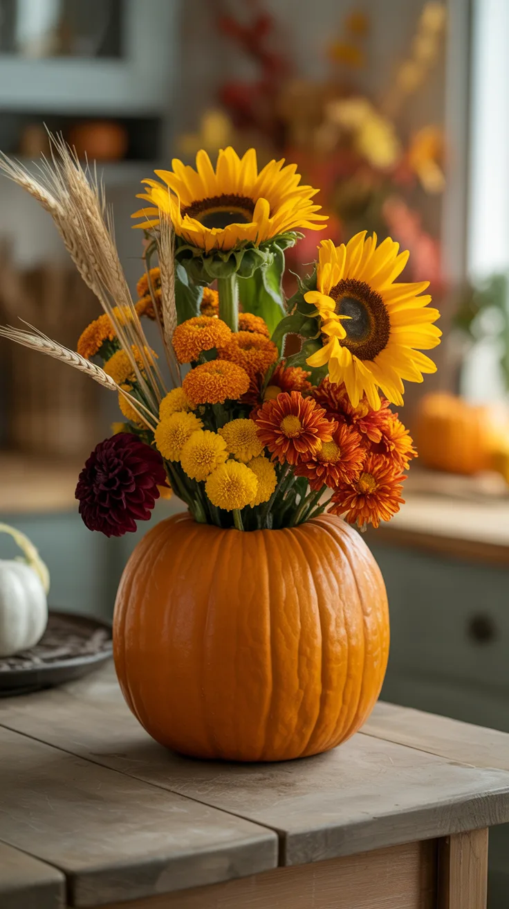 Classic Orange Pumpkin Vase: A Timeless Fall Statement