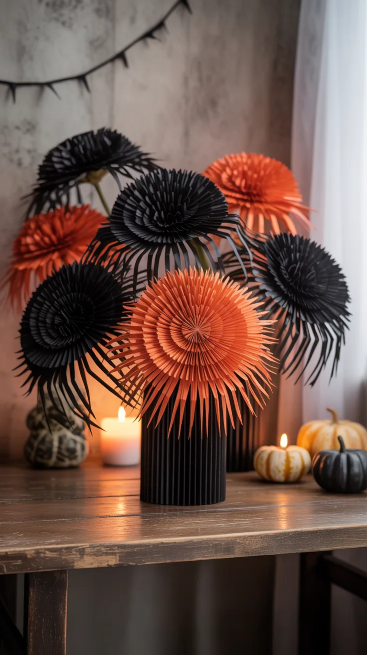 1. Accordion-Fold Spider Mums