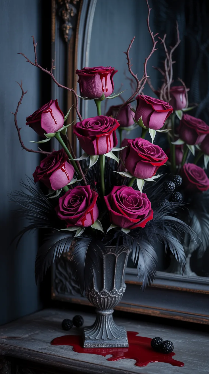 10. Vampire Rose Display
