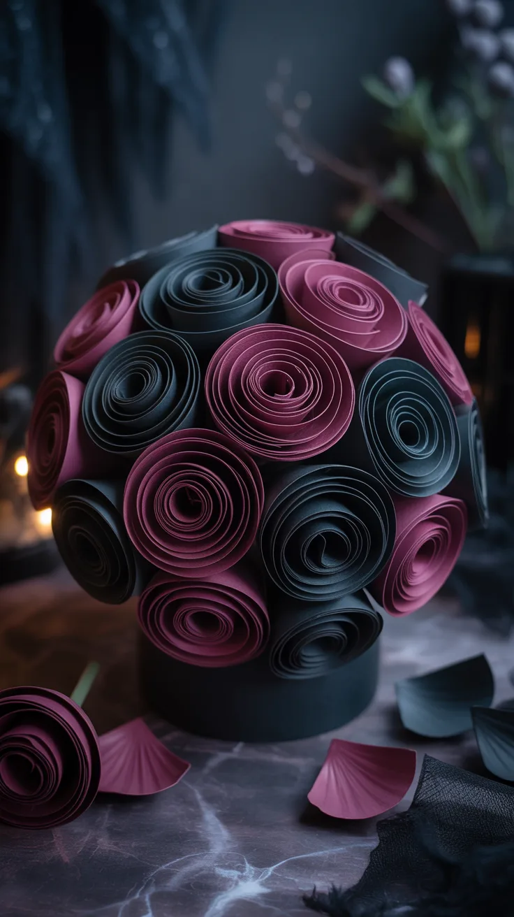 2. Gothic Rolled Paper Roses