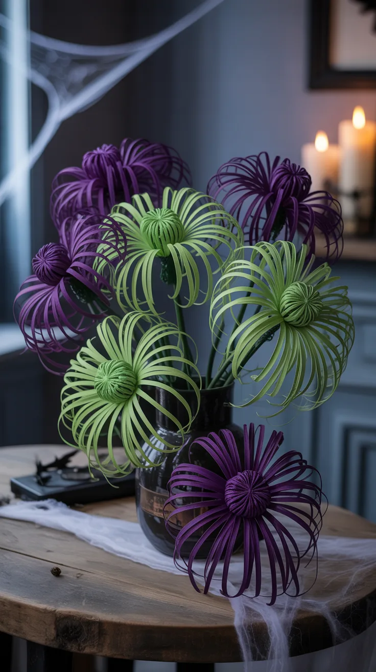 3. Spooky Spider Mums