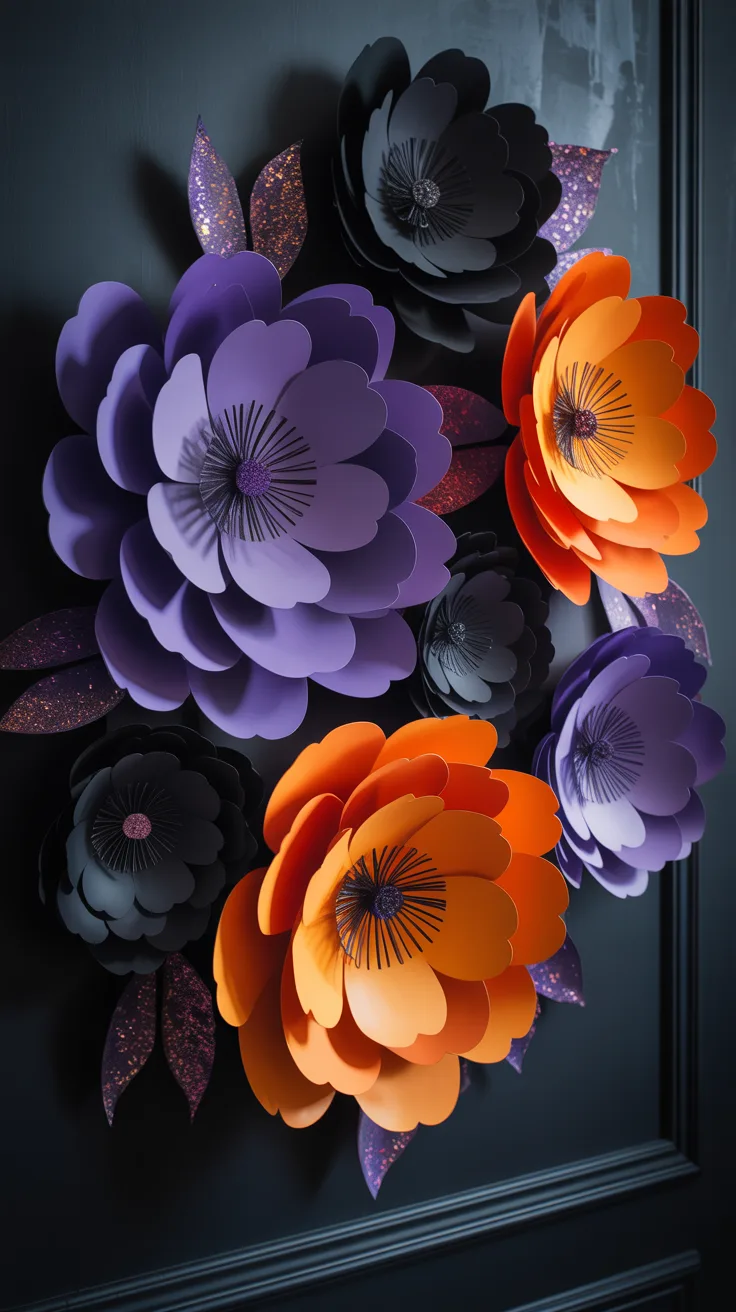 6. Giant Halloween Wall Flowers