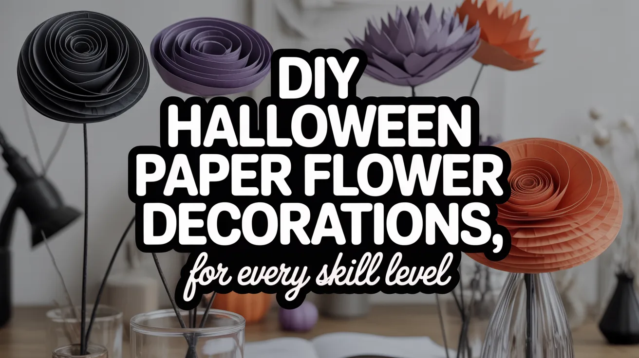DIY Halloween Paper Flower Decorations for Every Skill Level hero image