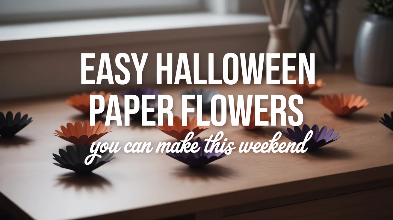 Easy Halloween Paper Flowers You Can Make This Weekend hero image