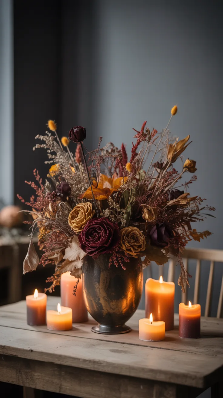 Step 10: Style the Arrangement with Candlelight