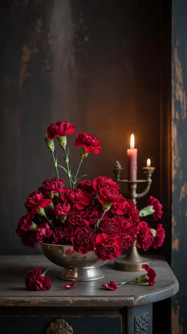 4. Blood-Red Carnations