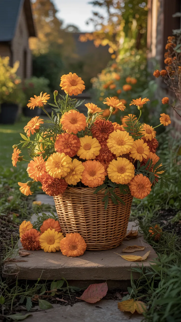 8. Orange Marigolds