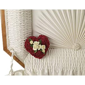 A Devoted Heart Casket Insert Bouquet | Roses | Same Day Flower Delivery | White | Teleflora