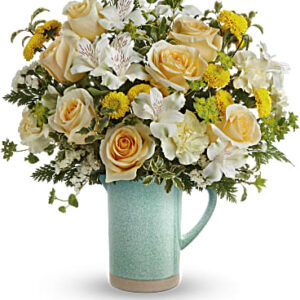 Adored Aqua Bouquet | Mixed Bouquets | Same Day Flower Delivery | Yellow | Teleflora
