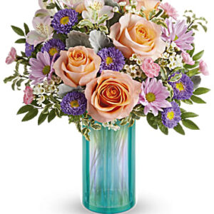 Aqua Rose Bouquet | Mixed Bouquets | Same Day Flower Delivery | Multi-Colored | Teleflora
