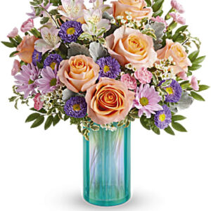 Aqua Rose Bouquet | Mixed Bouquets | Same Day Flower Delivery | Multi-Colored | Teleflora