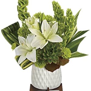 Artistic Angles Bouquet | Lilies | Same Day Flower Delivery | White | Teleflora