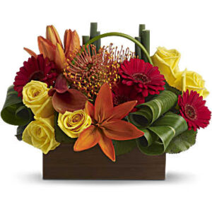Bamboo Getaway Bouquet | Mixed Bouquets | Same Day Flower Delivery | Multi-Colored | Teleflora