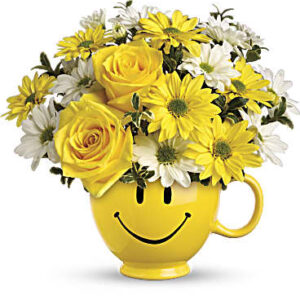 Be Happy® Bouquet With Roses | Mixed Bouquets | Same Day Flower Delivery | Yellow | Teleflora