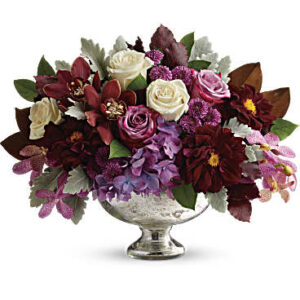 Beautiful Harvest Centerpiece Bouquet | Mixed Bouquets | Same Day Flower Delivery | Purple | Teleflora