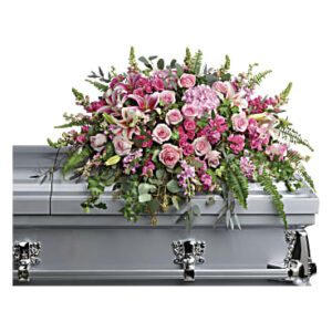 Beautiful Memories Casket Spray | Mixed Bouquets | Same Day Flower Delivery | Pink | Teleflora