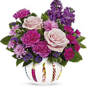 Birthday Greetings Bouquet | Mixed Bouquets | Same Day Flower Delivery | Multi-Colored | Teleflora