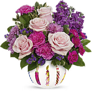 Birthday Greetings Bouquet | Mixed Bouquets | Same Day Flower Delivery | Multi-Colored | Teleflora