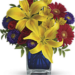Blue Caribbean Bouquet | Mixed Bouquets | Same Day Flower Delivery | Teleflora