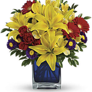 Blue Caribbean Bouquet | Mixed Bouquets | Same Day Flower Delivery | Teleflora