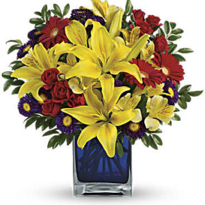 Blue Caribbean Bouquet | Mixed Bouquets | Same Day Flower Delivery | Teleflora