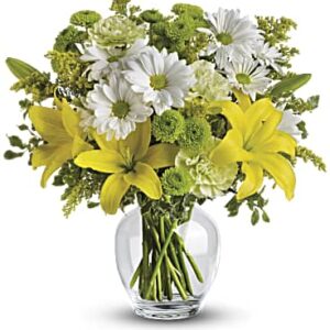 Brightly Blooming Bouquet | Mixed Bouquets | Same Day Flower Delivery | Yellow | Teleflora