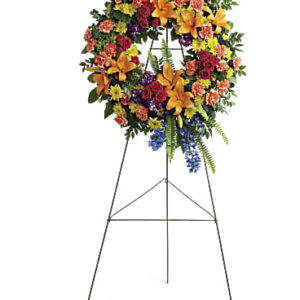 Colorful Serenity Wreath | Mixed Bouquets | Same Day Flower Delivery | Multi-Colored | Teleflora