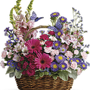 Country Basket Blooms | Mixed Bouquets | Same Day Flower Delivery | Pink | Teleflora