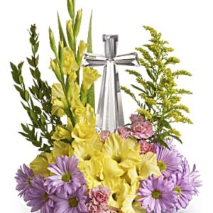 Crystal Cross Bouquet | Mixed Bouquets | Same Day Flower Delivery | Multi-Colored | Teleflora