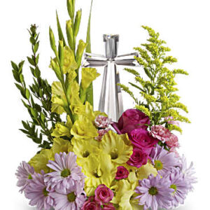 Crystal Cross Bouquet | Mixed Bouquets | Same Day Flower Delivery | Multi-Colored | Teleflora