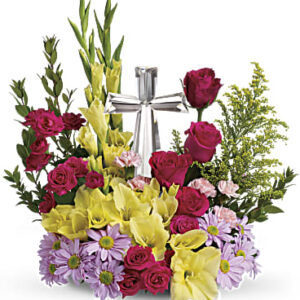 Crystal Cross Bouquet | Mixed Bouquets | Same Day Flower Delivery | Multi-Colored | Teleflora