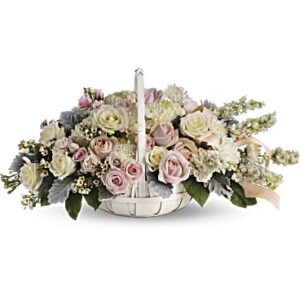 Dawn Of Remembrance Basket | Roses | Same Day Flower Delivery | Multi-Colored | Teleflora