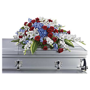 Distinguished Service Casket Spray | Mixed Bouquets | Same Day Flower Delivery | Multi-Colored | Teleflora