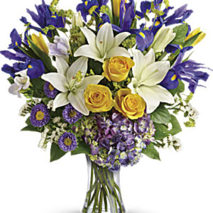 Floral Spring Iris Bouquet | Mixed Bouquets | Same Day Flower Delivery | Multi-Colored | Teleflora