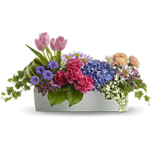 Garden Party Centerpiece | Mixed Bouquets | Same Day Flower Delivery | Multi-Colored | Teleflora