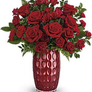 Geometric Beauty Bouquet | Mixed Bouquets | Same Day Flower Delivery | Red | Teleflora
