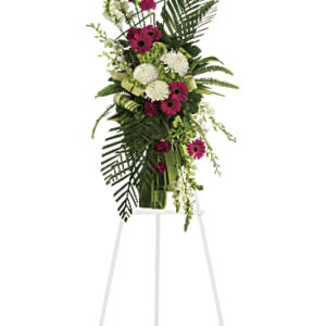 Gerberas And Palms Spray | Mixed Bouquets | Same Day Flower Delivery | White | Teleflora