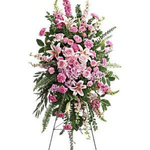 Glorious Farewell Spray | Mixed Bouquets | Same Day Flower Delivery | Pink | Teleflora