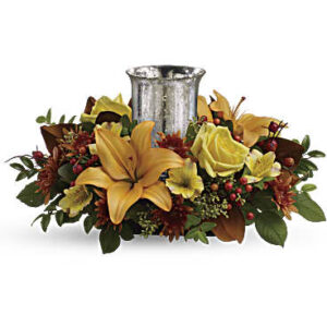 Glowing Gathering Centerpiece | Mixed Bouquets | Same Day Flower Delivery | Multi-Colored | Teleflora