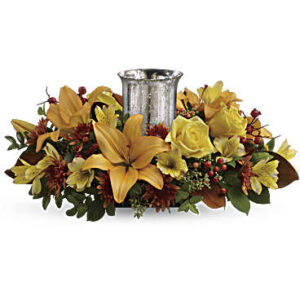 Glowing Gathering Centerpiece | Mixed Bouquets | Same Day Flower Delivery | Multi-Colored | Teleflora