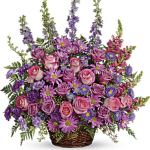 Gracious Lavender Basket | Mixed Bouquets | Same Day Flower Delivery | Multi-Colored | Teleflora