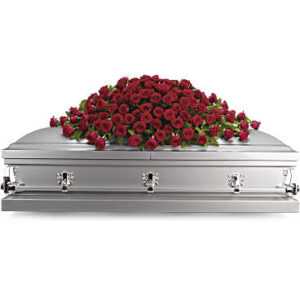 Greatest Love Casket Spray | Roses | Same Day Flower Delivery | Red | Teleflora