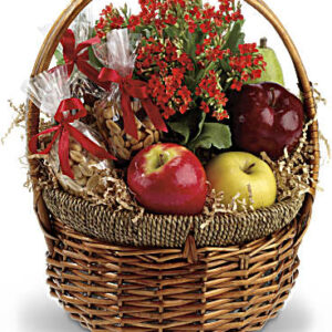 Health Nut Basket | Mixed Bouquets | Same Day Flower Delivery | Orange | Teleflora