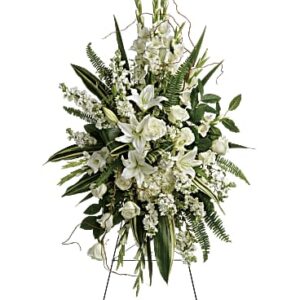 Heartfelt Sympathy Spray | Mixed Bouquets | Same Day Flower Delivery | White | Teleflora
