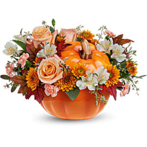 Hello Pumpkin Bouquet | Mixed Bouquets | Same Day Flower Delivery | White | Teleflora