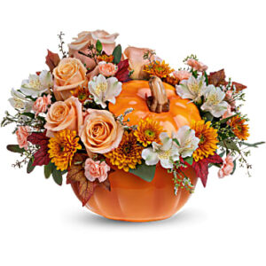 Hello Pumpkin Bouquet | Mixed Bouquets | Same Day Flower Delivery | White | Teleflora