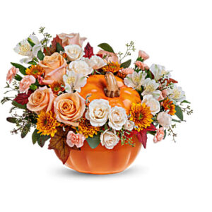 Hello Pumpkin Bouquet | Mixed Bouquets | Same Day Flower Delivery | White | Teleflora