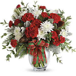 Holiday Shine Bouquet | Carnations | Same Day Flower Delivery | White | Teleflora